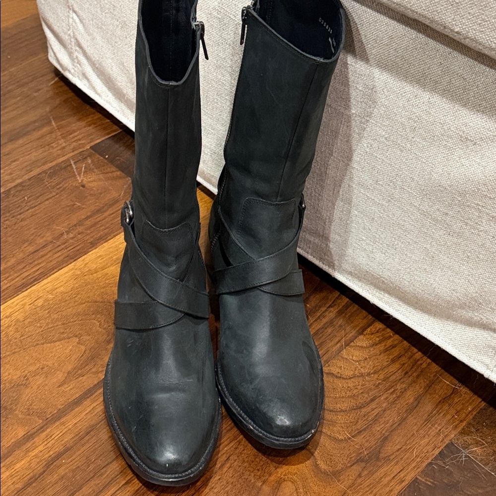 Cole Haan biker boots  black leather size 9.5 B